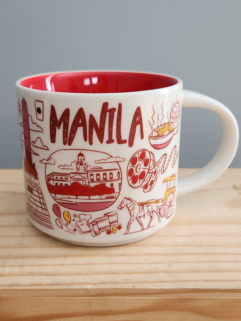Starbucks Manila Been There Series Across the Globe Ceramic 14 oz Mug.